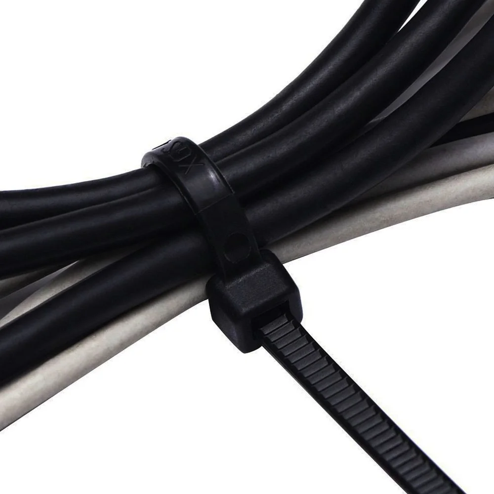 Imagem 4 de 5 do produto Abraçadeira De Nylon Preto 50 Uni Enforca Cinta Plastica Gato 380mm X 4.8mm