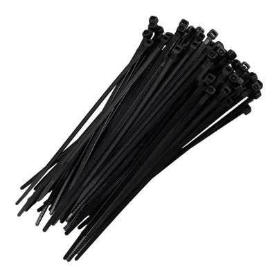 Abraçadeira De Nylon Preto 50 Uni Enforca Gato Cinta Plastica 380mm X 4.8mm.