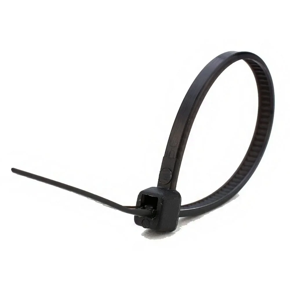 Imagem 3 de 5 do produto Abraçadeira De Nylon Preto 50 Uni Enforca Gato Cinta Plastica 380mm X 4.8mm.
