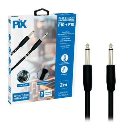 Cabo P10 + P10 Mono - Tr - 2 Metros
