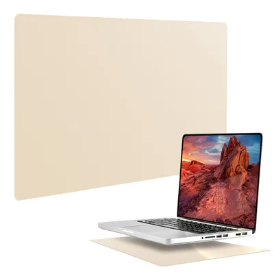 Mouse Pad Notebook Pequeno Sintético Antiderrapante Setup De Trabalho Escritório Cor Palha