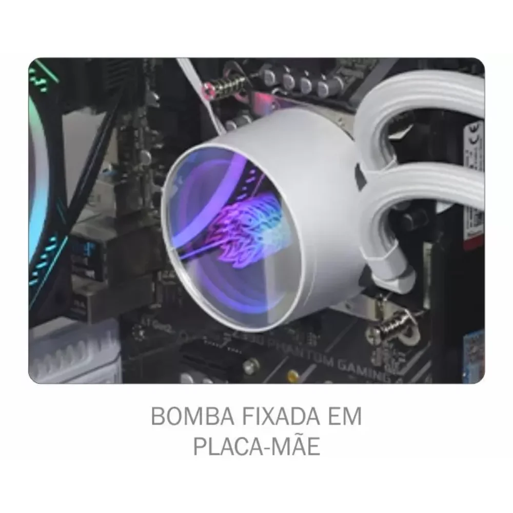 Imagem 2 de 5 do produto Water Cooler Wact K-mex 360mm Intel/amd Multicolor Branco