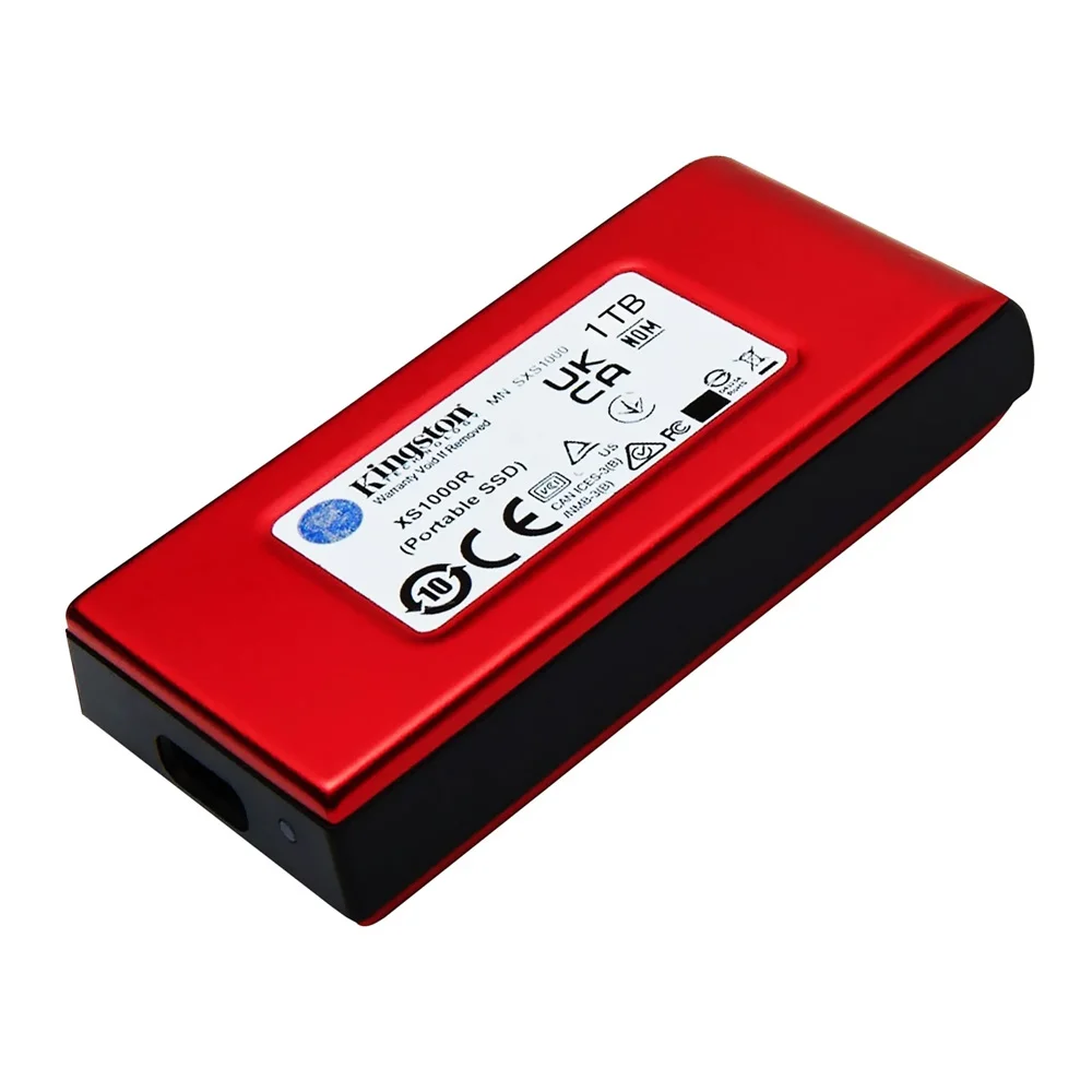 Imagem 4 de 5 do produto SSD Externo Kingston Xs1000, 1TB, Usb 3.2 Gen 2 - Vermelho - Sxs1000r/1000g.