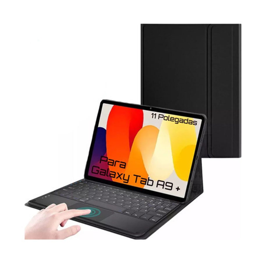 Capa Com Teclado Touchpad Sem Fio Para Galaxy Tab A9 Plus