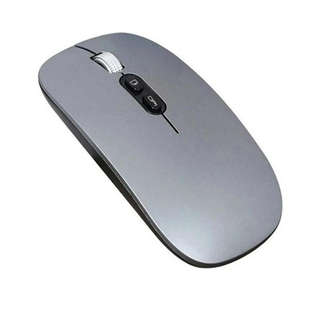 Imagem 1 de 1 do produto Mouse Recarregável Para Notebook Samsung Chromebook 11.6 Cor Cinza