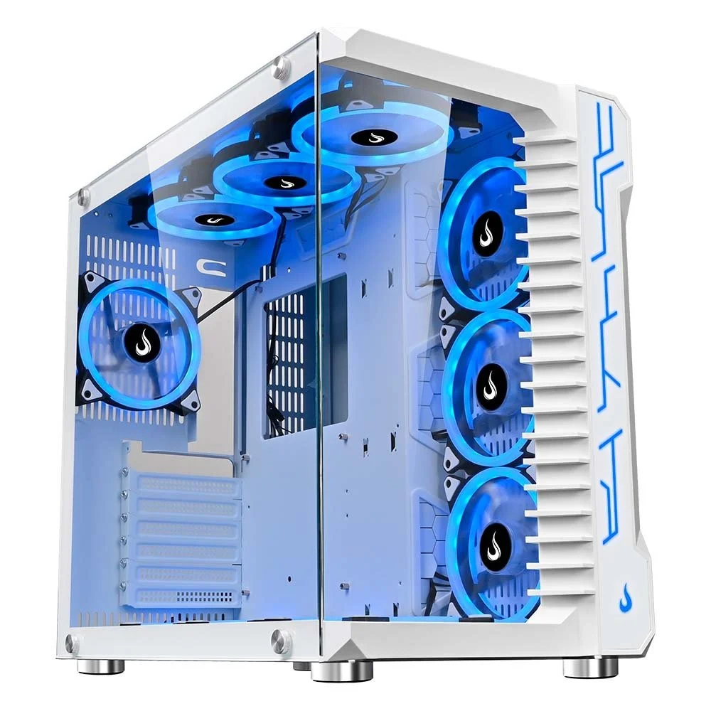 Imagem 2 de 5 do produto Gabinete Gamer Rise Mode Galaxy Glass S/fan S/fonte Midtower Lateral/frontal Vidro Temperado Branco - Rm-ga-gg-fw