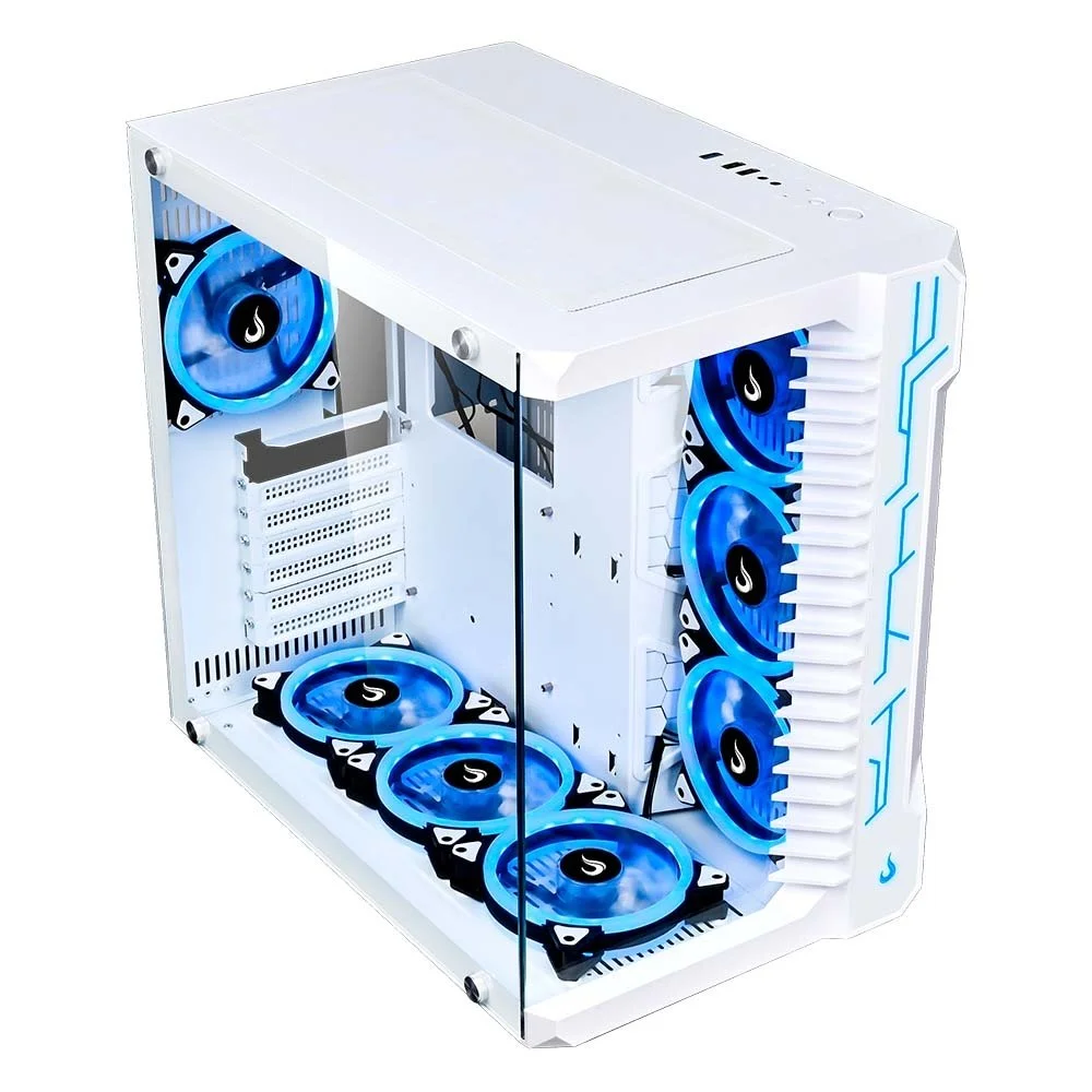 Imagem 5 de 5 do produto Gabinete Gamer Rise Mode Galaxy Glass S/fan S/fonte Midtower Lateral/frontal Vidro Temperado Branco - Rm-ga-gg-fw