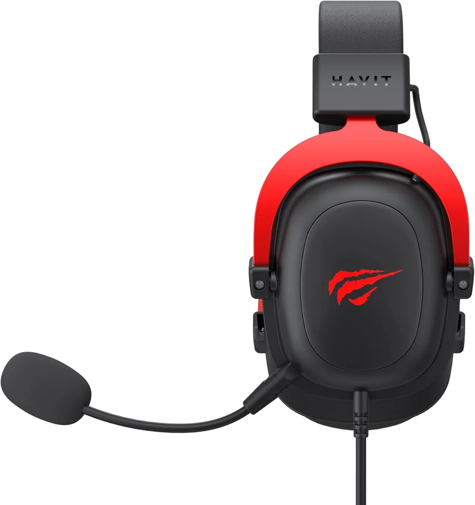 Imagem 3 de 4 do produto Headset Gamer Havit Hv-h2002d 20khz ‎com Fio Preto E Vermelho - Hv-h2002d.
