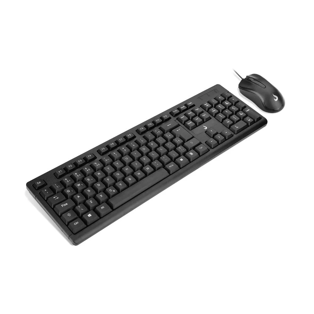 Imagem 4 de 5 do produto Kit Teclado e Mouse Office Rise Mode OF 01 USB 1000DPI ABNT2 - RM-TM-01-FB