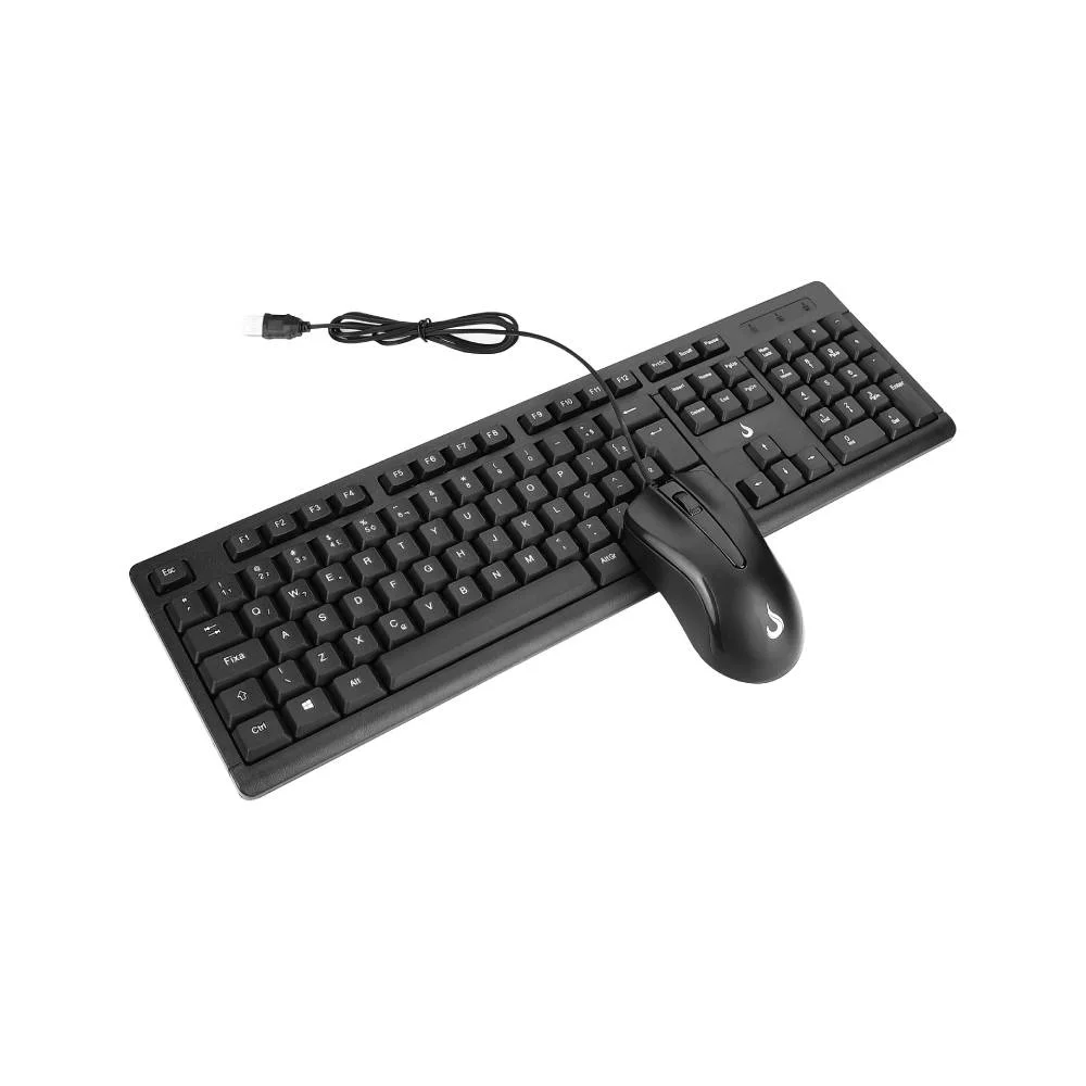 Imagem 5 de 5 do produto Kit Teclado e Mouse Office Rise Mode OF 01 USB 1000DPI ABNT2 - RM-TM-01-FB