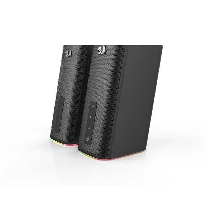 Imagem 2 de 5 do produto Caixa De Som Gamer Redragon Connie Gs814 Iluminação RGB Som Estéreo Usb P2 3.5mm Preto Gs814