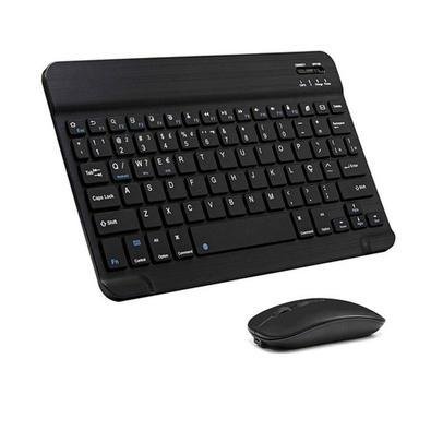 Teclado Abnt2 + Mouse Bluetooth Para Tab A7 S6 S7 Ipad 7 8 9