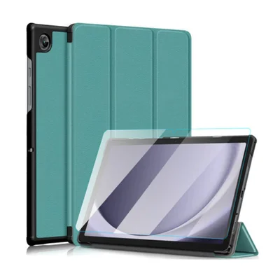 Kit Capa + Pelicula Vidro Para Samsung A9 Plus 11 X216 X210 Cor Azul-turquesa