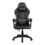 Cadeira Gamer Level, Reclinável, Suporta Até 100kg, Ergonômica, Com Ajuste De Altura, Apoios Lombar E Cervical, Preta - Lv-c01dn