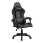 Cadeira Gamer Level, Reclinável, Suporta Até 100kg, Ergonômica, Com Ajuste De Altura, Apoios Lombar E Cervical, Preta - Lv-c01dn