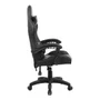 Cadeira Gamer Level, Reclinável, Suporta Até 100kg, Ergonômica, Com Ajuste De Altura, Apoios Lombar E Cervical, Preta - Lv-c01dn