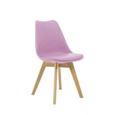 Cadeira Saarinen Wood Oficial Com Estofamento Várias Cores - Rosa