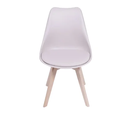 Cadeira Eames Saarinen Assento Fendi Madeira