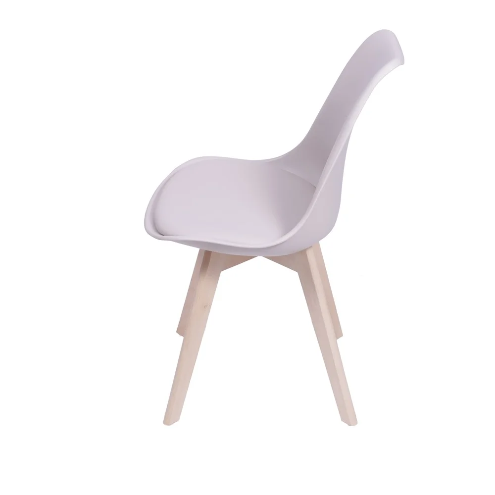 Imagem 2 de 5 do produto Cadeira Eames Saarinen Assento Fendi Madeira