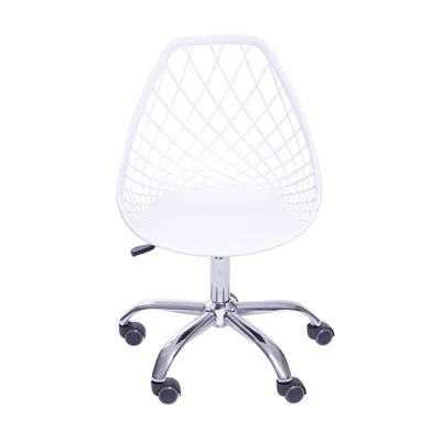 Cadeira Kaila Branca Base Rodízio - Or Design