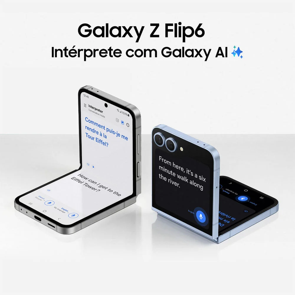 【gentleman】Samsung GalaxyZ flip6 Samsung Celular Galaxy Z Flip6 5G, 512GB, 12GB RAM, Tela 6.7