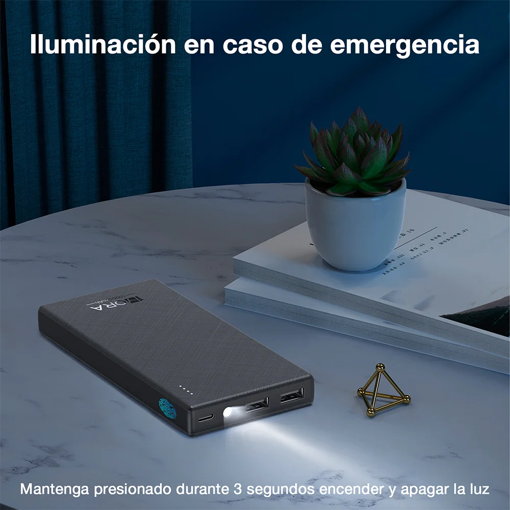 Carregador Portátil 1hora Powerbank Pd20w 10000mah Preto. Carregador Portátil 1hora Powerbank Pd20w 10000mah Preto.