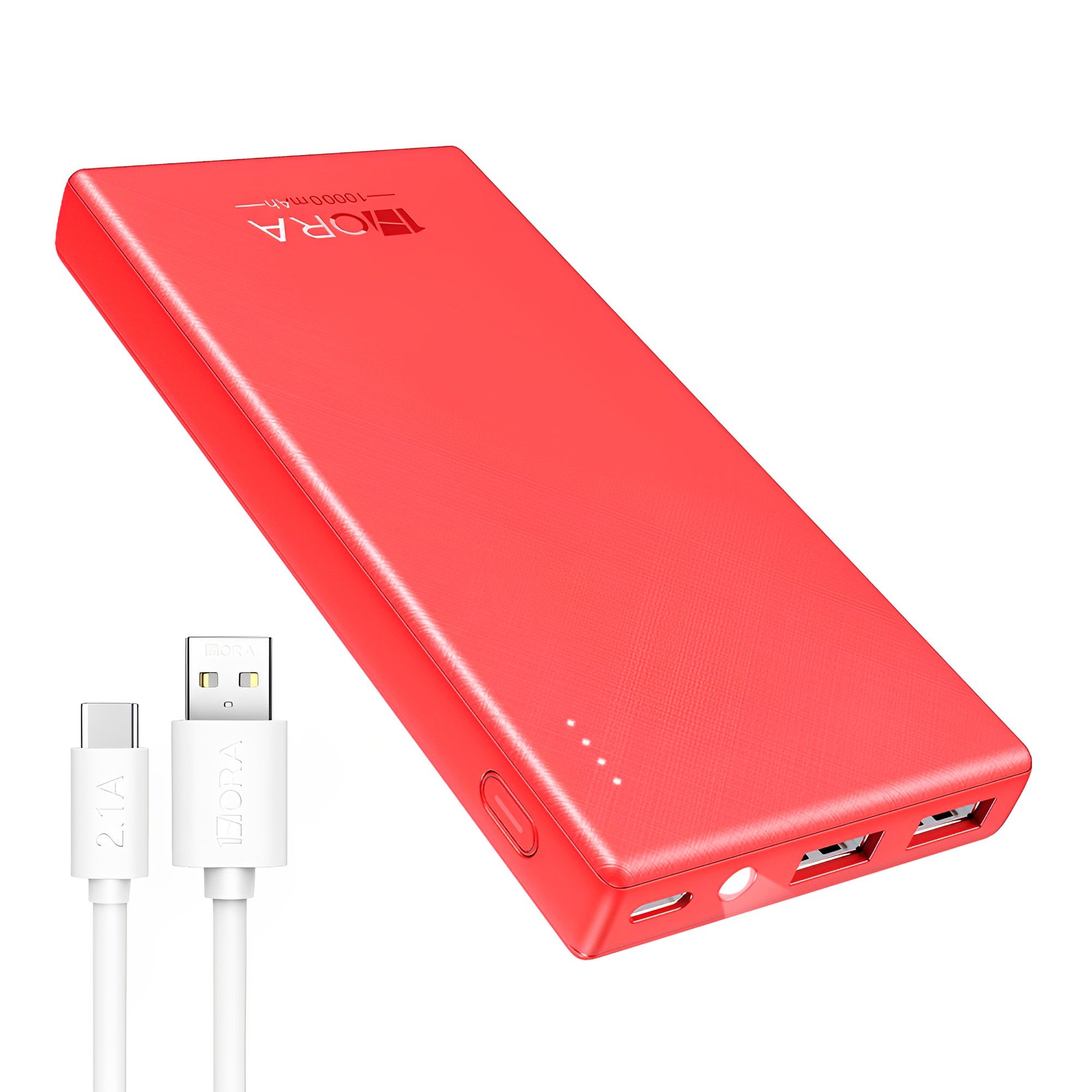 Carregador Portátil 1 Hora Power Bank 10000mah Vermelho.