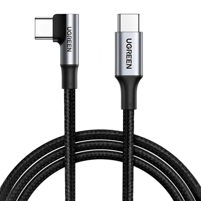 Cabo Usb Angular Ugreen Usb C 2.0 Macho 5a 3metros Preto.