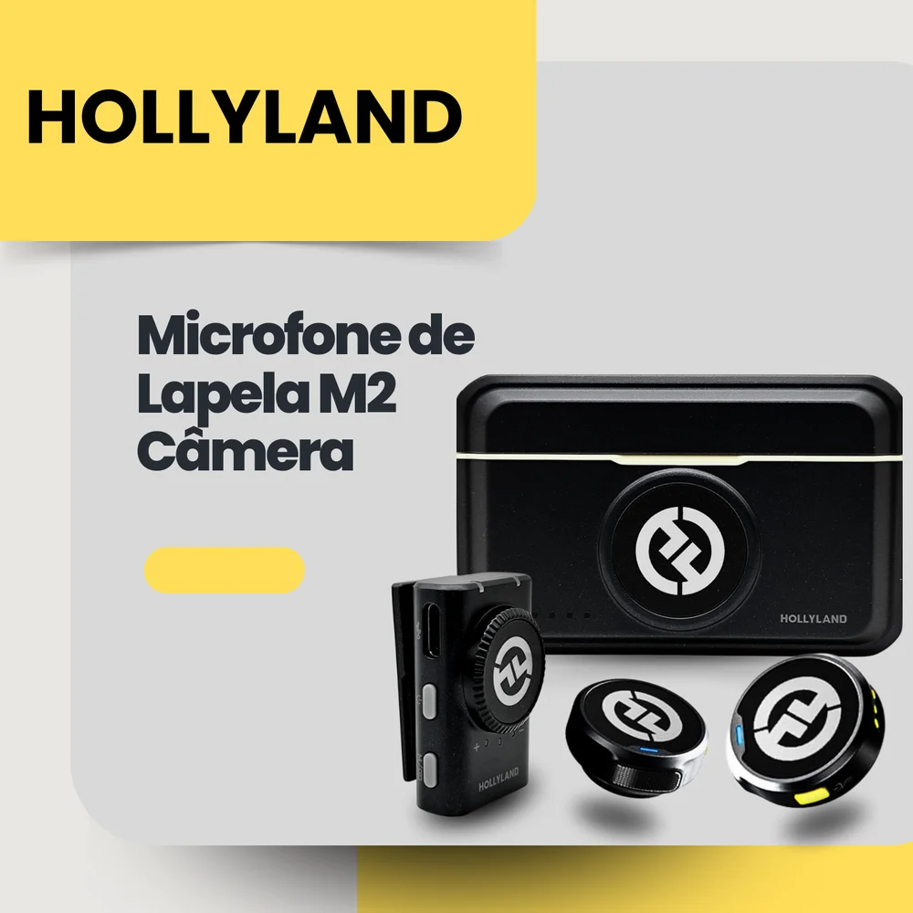 Microfone de Lapela Hollyland Lark M2 Câmera