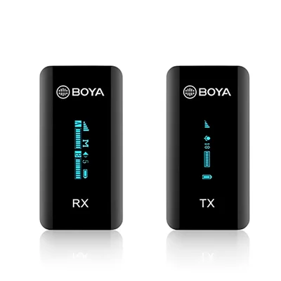 Sistema Microfone De Lapela Boya By-xm6-s1 2.4ghz Preto.
