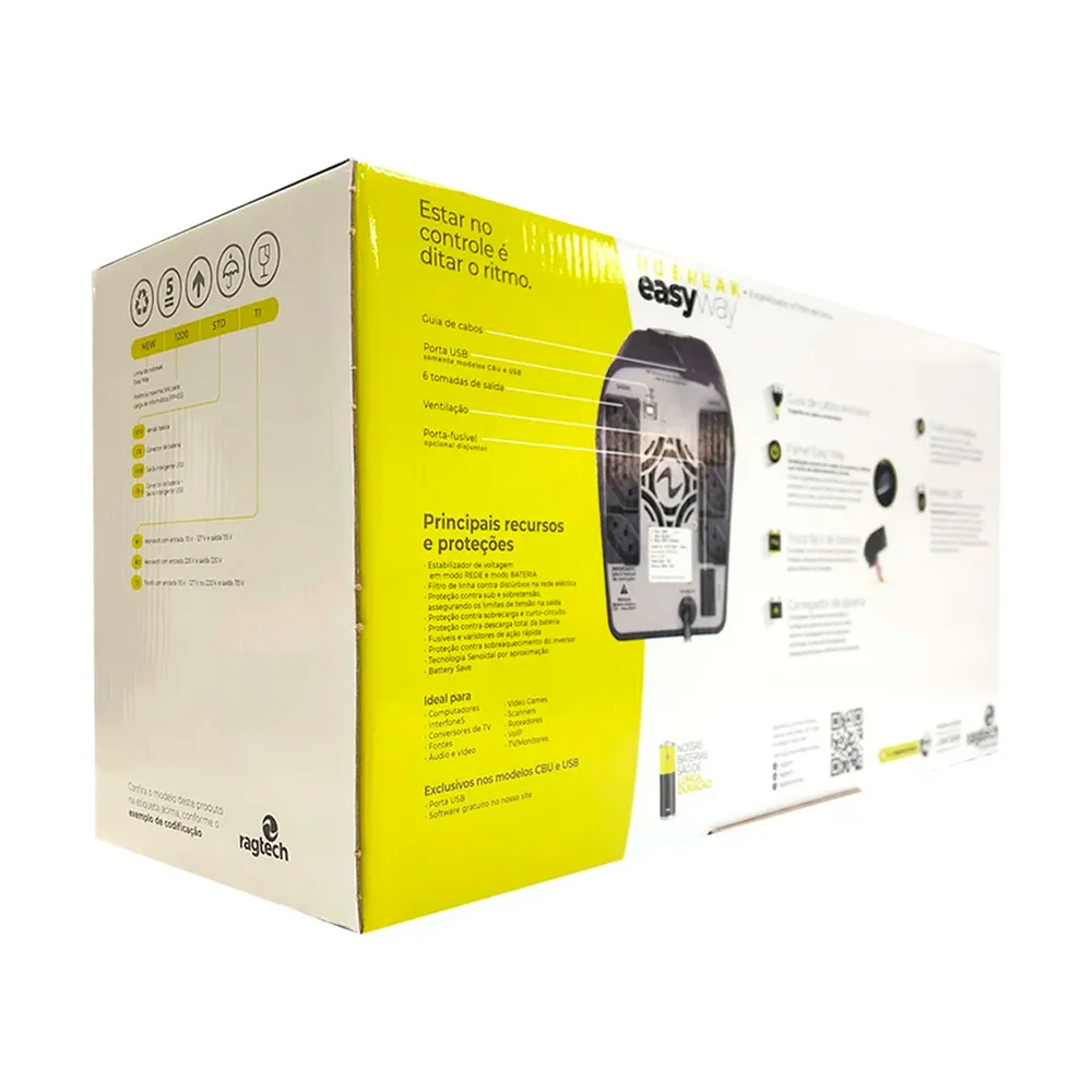 Nobreak Easy Way 1200va Std-ti 1x7ah Biv/115v 4133 Ragtech . Nobreak Easy Way 1200va Std-ti 1x7ah Biv/115v 4133 Ragtech .
