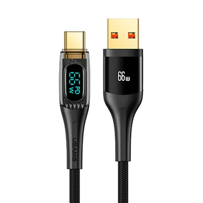 Cabo Usb Usams Usb A Pra Usb C Máx. 6a 66w 2metros Preto.