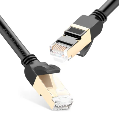 Cabo De Rede Rj45 Ugreen Cat7 F/ftp Ethernet 1 M Preto