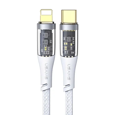 Cabo Usb Usams Tipo C Pra Lightning Pd 20w 1.2 M Branco.