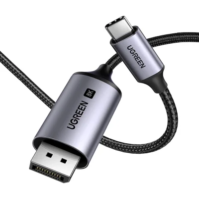 Cabo De Dados Ugreen Displayport P/usb-c 8k60hz 2m Cinza.