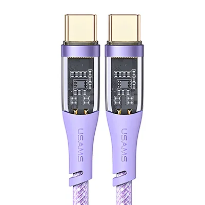Cabo Usb Usams Usb C Pra Usb C Pd 100w 1.2metros Púrpura.