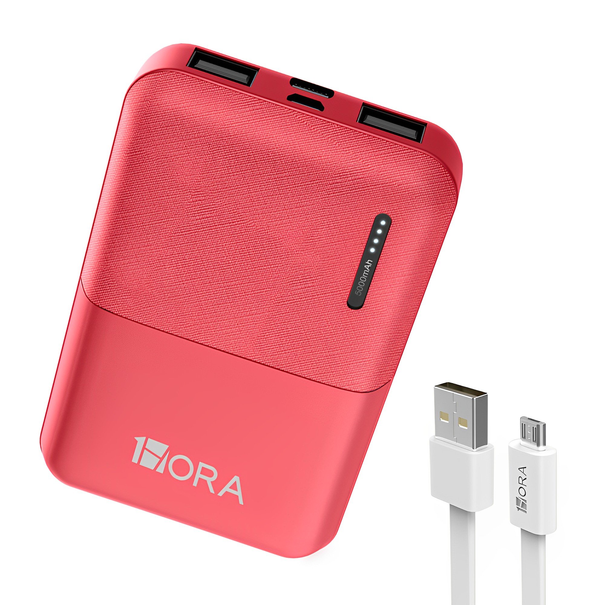 Carregador Portátil 1 Hora Power Bank 5000mah Vermelho