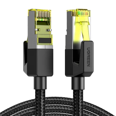 Cabo De Rede Rj45 Ugreen Cat7 F/ftp Macho 5 Metros Preto.