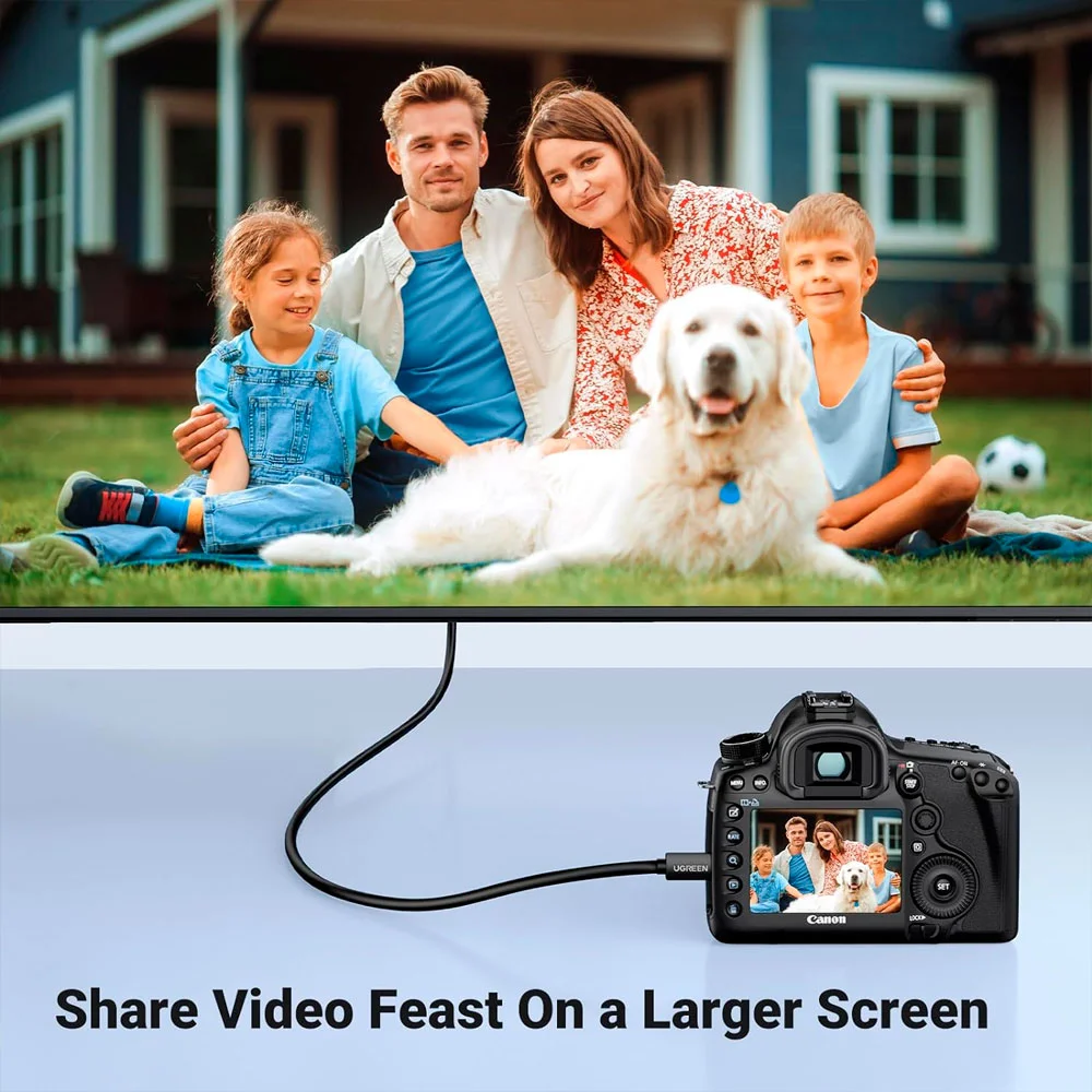 Imagem 3 de 5 do produto Cabo Vídeo Ugreen Micro HDMI P/hdmi 4k/60hz Macho 3m Preto.