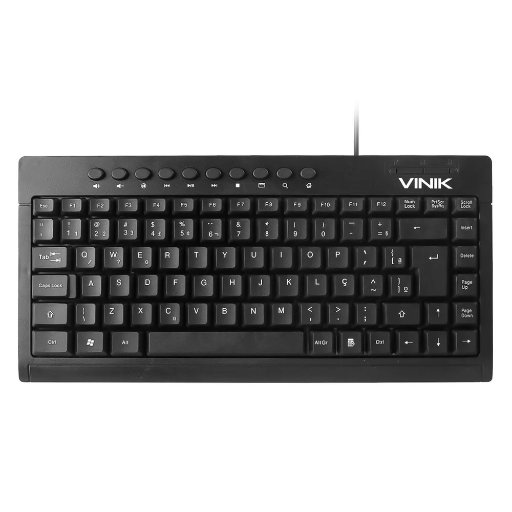 Mini Teclado Usb Multimidia Dynamic 10 Teclas Multimidia Abnt2 Cabo 1.8m - Vinik - Dt111. Mini Teclado Usb Multimidia Dynamic 10 Teclas Multimidia Abnt2 Cabo 1.8m - Vinik - Dt111.