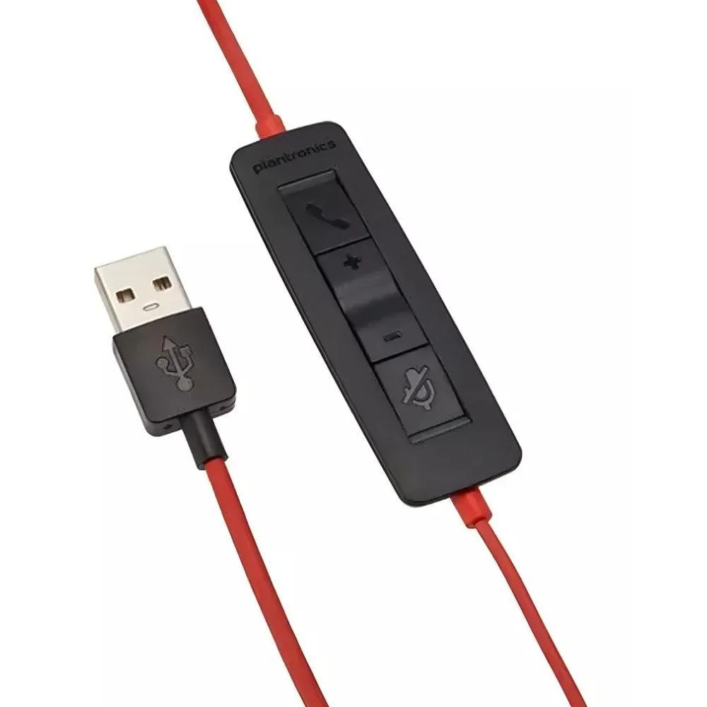 Imagem 2 de 5 do produto Headset Hp Com Microfone Usb Poly Blackwire C3210 8x214aa Preto