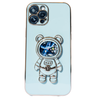 Capa Com Suporte De Astronauta Galvanizado Compatível Com Iphone Modelo:15;cor:verde