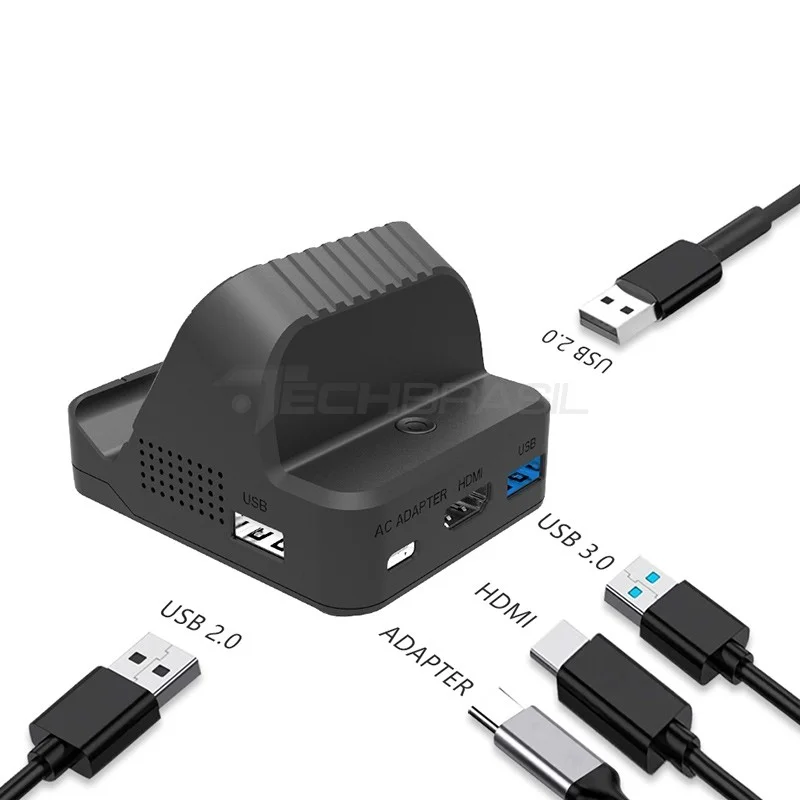 Adaptador Dock Station HDMI Cooler Usb Para Nintendo Switch. Adaptador Dock Station HDMI Cooler Usb Para Nintendo Switch.