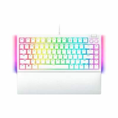 Teclado Mecânico Gamer Razer Blackwidow V4, Chroma RGB, Switch Orange, 75%, Anti-ghosting, Us, Branco - Branco - Unissex - Único.