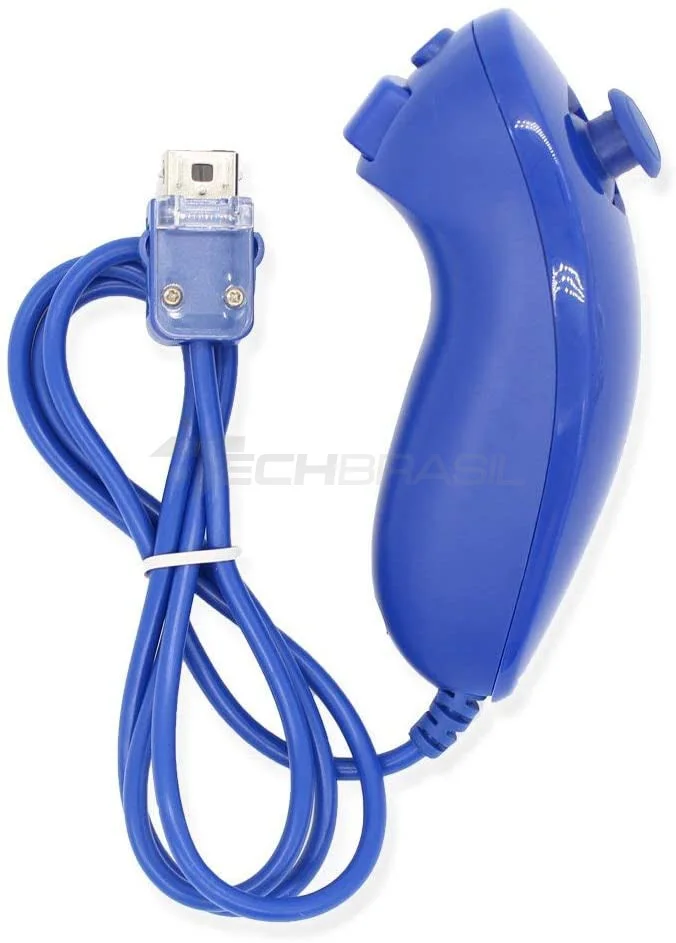 Imagem 3 de 5 do produto Controle Wii Remote Plus + Nunchuck Para Nintendo Wii E Nintendo Wii U Azul Escuro