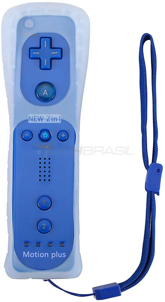 Imagem 5 de 5 do produto Controle Wii Remote Plus + Nunchuck Para Nintendo Wii E Nintendo Wii U Azul Escuro