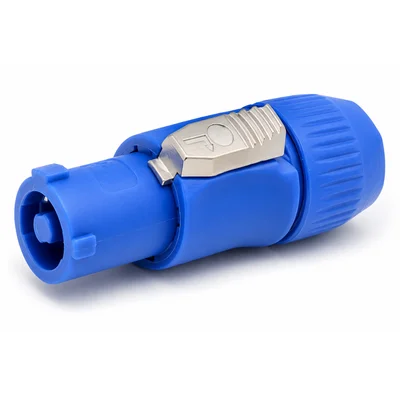 Plug Powercon Power In 3 Polos 20a Azul