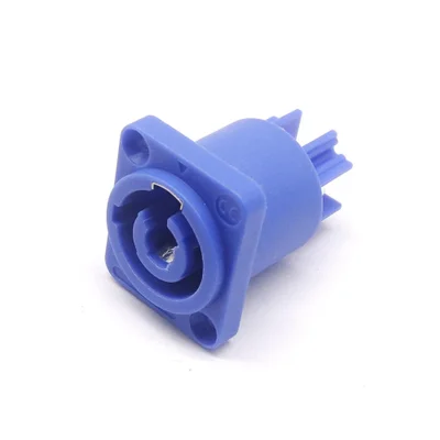 Plug Speakon Powercon Power In 3 Polos 20a Painel Azul