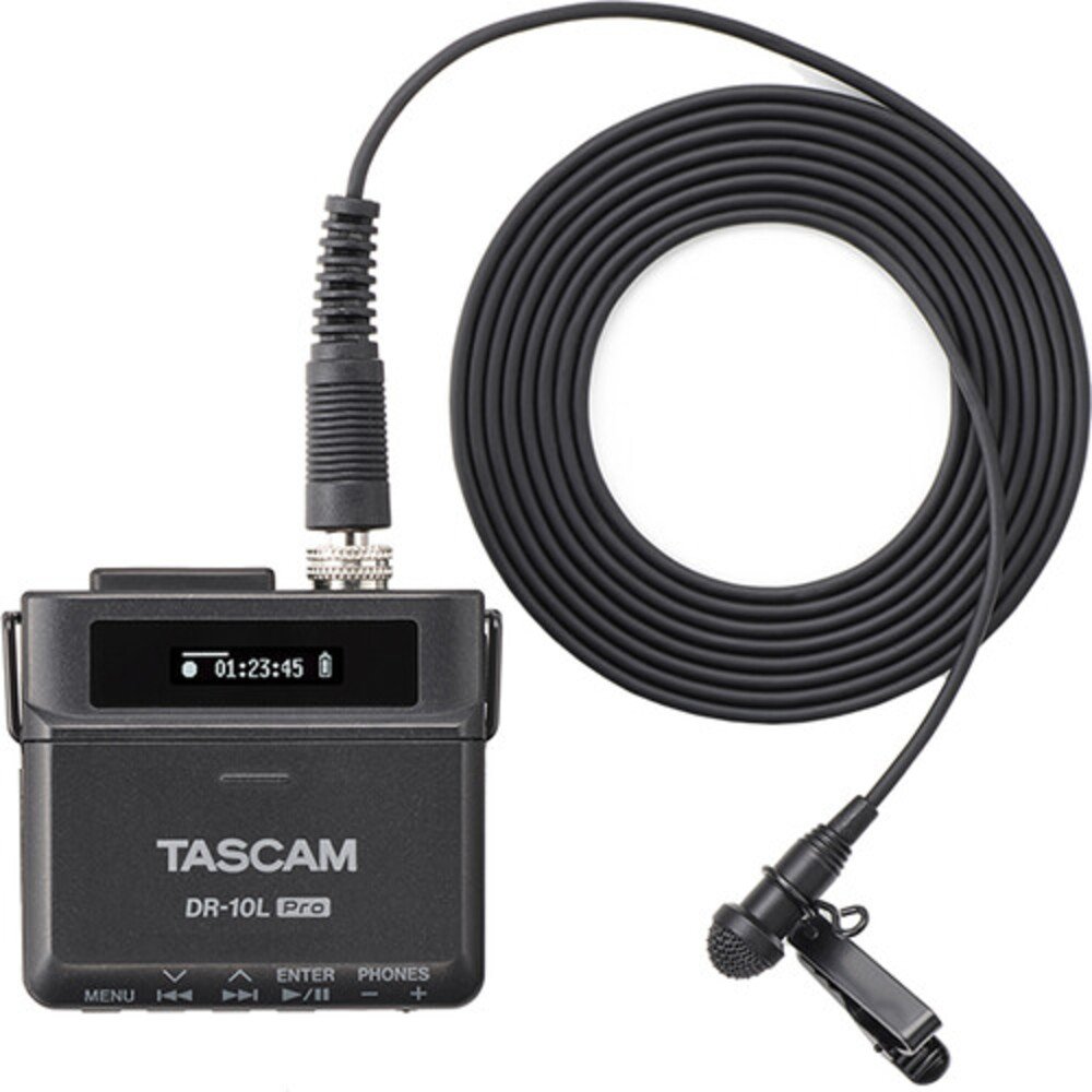 Gravador Tascam Dr-10l Pro Portátil Com Microfone Lavalier Preto Br.