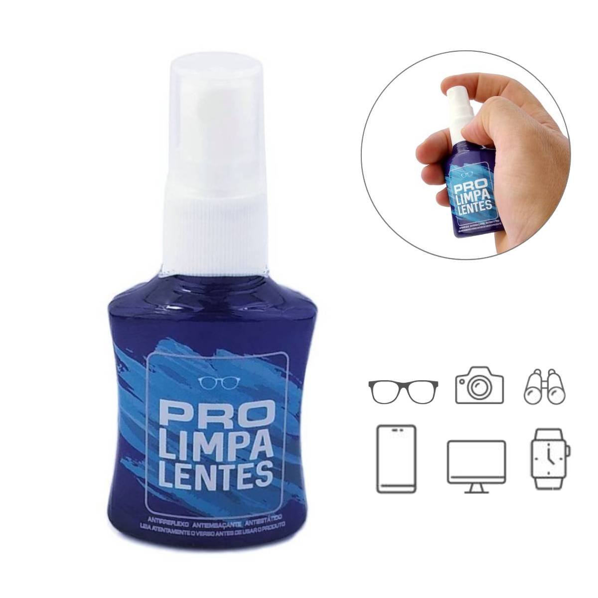 Limpa Lentes 35ml Para Limpar Lente De Oculos Tela Tv Notebook Celular Tablet Camera.